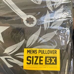 Dixxon‎ Black and Gray Men's Pullover 5X